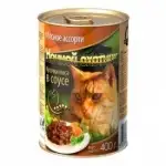 Ночной охотник консервы для кошек кусочки в желе мясное ассорти 