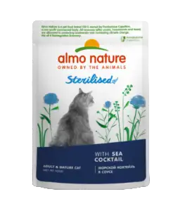 Almo Nature Влажный корм для стерилизованных кошек с морским коктейлем в соусе (пауч)