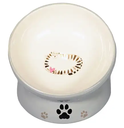 Купить mr.kranch миска керамическая для кошек на подставке, серая